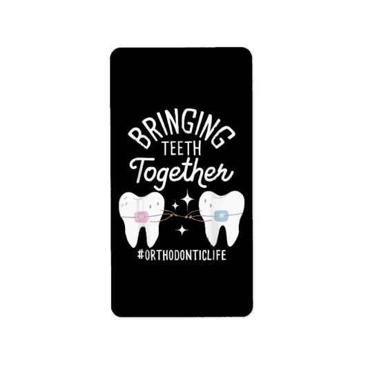 Étiquette Rapprocher les dents - Orthodontiste (Devant)