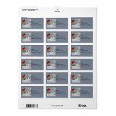 Étiquette Raquette à neige Rabbit & Red Cardinal Bird Aquare (Feuille entière)