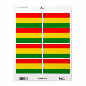 Étiquette Rasta (Feuille entière)