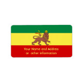 Étiquette Rasta Reggae Lion de Juda (Devant)