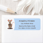 Étiquette Rat drôle avec dessin animé de la caméra (En situation)