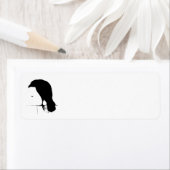 Étiquette Raven Silhouette - Goth Ravens et Crows Vintages (En situation)