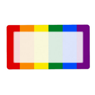 Étiquette Rayure de drapeau d'arc-en-ciel de gay pride de