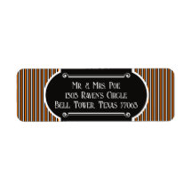 Rayure orange et noir Halloween de style vintage