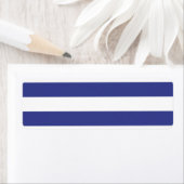 Étiquette Rayures bleues et blanches (En situation)