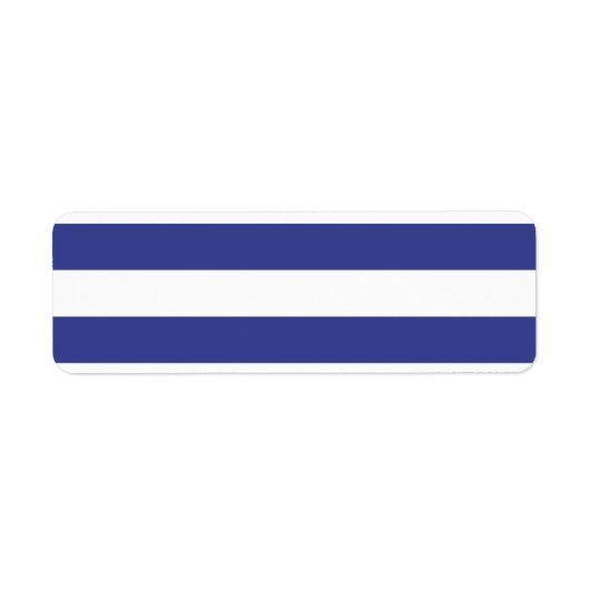 Étiquette Rayures bleues et blanches (Devant)