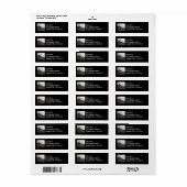 Étiquette Rayures de courant de neige d'hiver (Feuille entière)