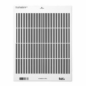 Étiquette Rayures grises et noires sur le blanc (Feuille entière)