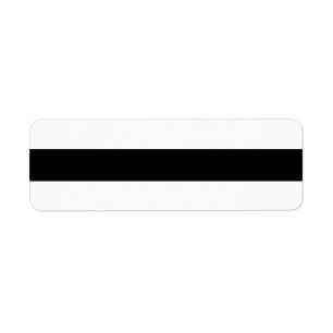 Étiquette Rayures noires et blanches élégantes