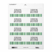 Étiquette Rayures Vertes Cool (Feuille entière)