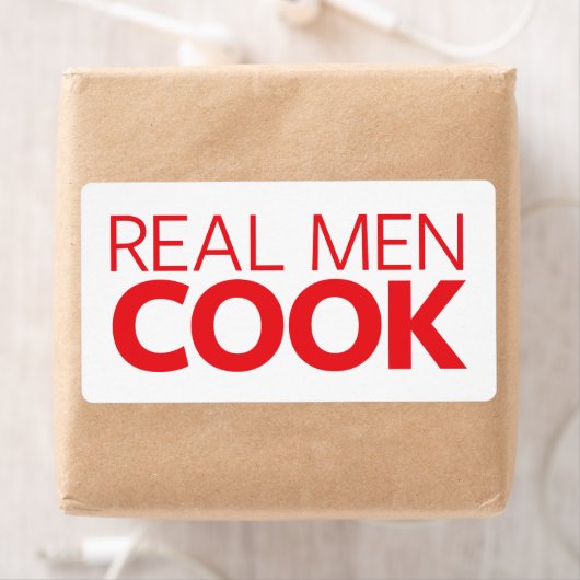 Étiquette Real Men Cook (En situation)