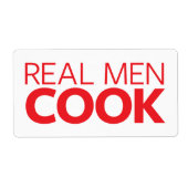 Étiquette Real Men Cook (Devant)