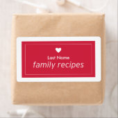 Étiquette Recettes familiales (En situation)