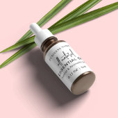 Étiquette Récipient minimaliste à huile essentielle pour gou