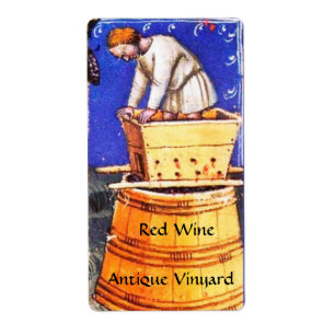 ÉTIQUETTE RÉCOLTE DE VIGNE VIERGE AVEC BARREAUX DE VIN