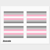 Étiquette Rectangle de la Fierté Démi-fille (Feuille)