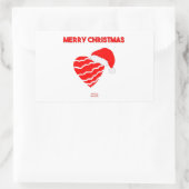 Étiquette Rectangle de Noël Père Noël (Sac)
