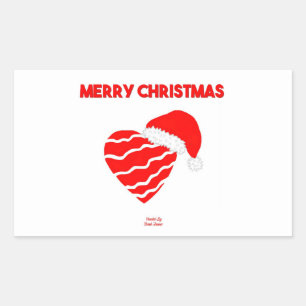 Étiquette Rectangle de Noël Père Noël