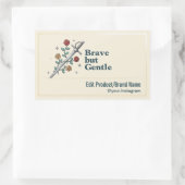 Étiquette Rectangle Sword Rose Brave Mais Douce (Sac)