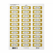 Étiquette Rectangles à bandes d'or (Feuille entière)