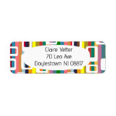 Étiquette Rectangles et bandes (Devant)