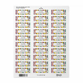 Étiquette Rectangles et bandes (Feuille entière)