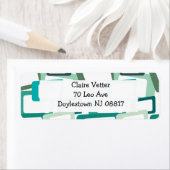 Étiquette Rectangles modernes du milieu du siècle (En situation)