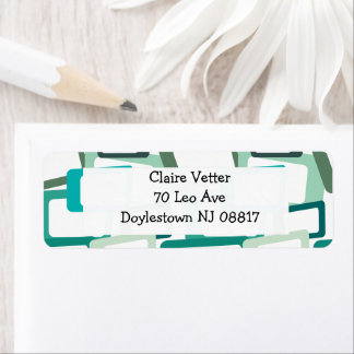 Étiquette Rectangles modernes du milieu du siècle