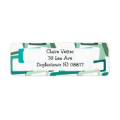 Étiquette Rectangles modernes du milieu du siècle (Devant)