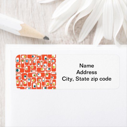 Étiquette Rectangles modernes du milieu du siècle (En situation)