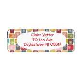 Étiquette Rectangles triées (Devant)