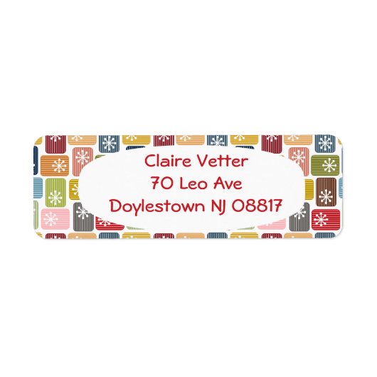 Étiquette Rectangles triées (Devant)