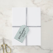 Étiquette rectangulaire de boutique rayée de stati (Avec de la ficelle)