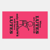 Étiquette rectangulaire interdite aux lutes (Devant)