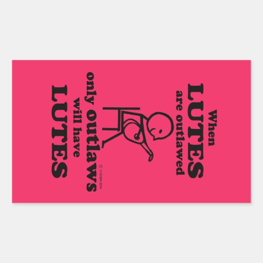 Étiquette rectangulaire interdite aux lutes (Devant)