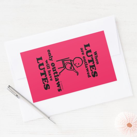 Étiquette rectangulaire interdite aux lutes (Enveloppe)