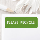 Étiquette Recyclage vert Avertissement simple Livraison (En situation)