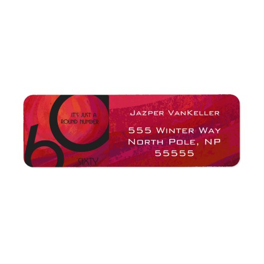 Étiquette Red 60 Dix Anniversaire (Devant)