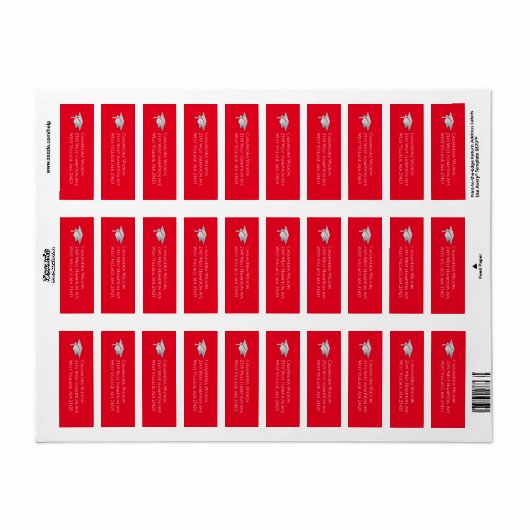 Étiquette Red and Silver Graduation (Feuille entière)