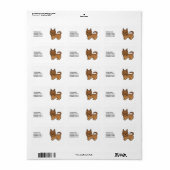 Étiquette Red Australian Terrier mignon chien de dessin (Feuille entière)