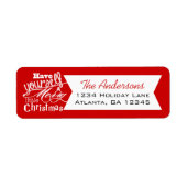 Étiquette Red Ayez-vous un joyeux petit Noël (Devant)