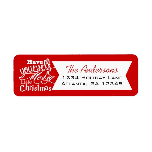 Étiquette Red Ayez-vous un joyeux petit Noël (Devant)