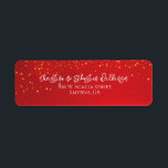 Étiquette Red Christmas Star Return Adresse<br><div class="desc">Une belle étiquette d'adresse de retour de Noël. Ce design rouge présente des étoiles jaunes avec une typographie élégante. Facile à customiser avec vos propres détails.</div>