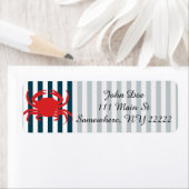 Étiquette Red Crab on Nautical (En situation)