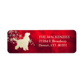 Étiquette Red Gold Winter Anglais Cocker Spaniel (Devant)