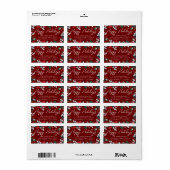 Étiquette Red Happy Holidays Festive Return Adresse Label (Feuille entière)