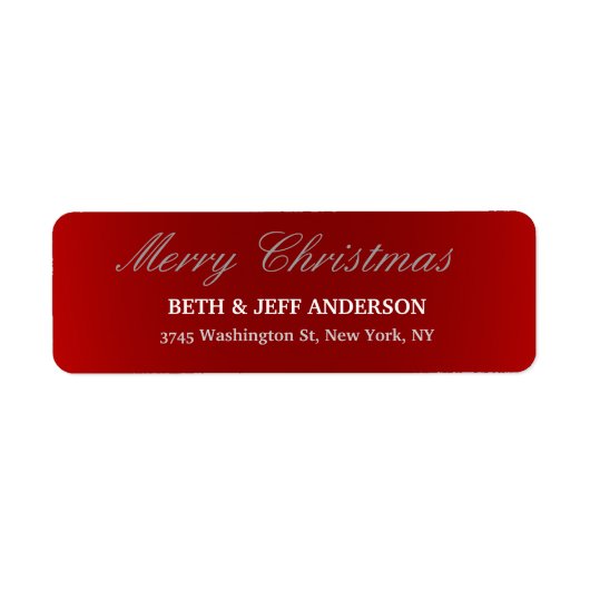 Étiquette Red Joyeux Noël Famille Fêtes Fêtes de (Devant)