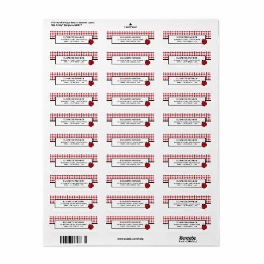 Étiquette Red Ladybug, fête d'anniversaire des enfants (Feuille entière)