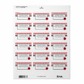 Étiquette Red Ladybug, fête d'anniversaire des enfants (Feuille entière)