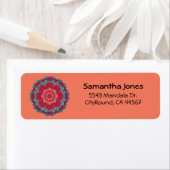 Étiquette Red Lotus Mandala (En situation)